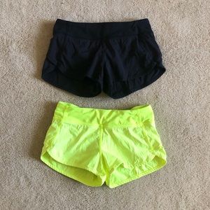 Bundle of Ivivva Running Shorts size 8 Black and Yellow